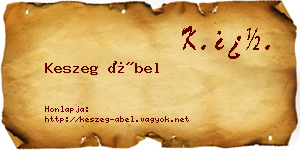 Keszeg Ábel névjegykártya